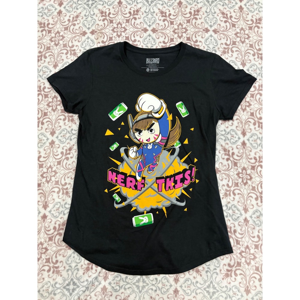 Blizzard Overwatch D.Va Nerf This Graphic Tee Shirt Black Jinx Medium